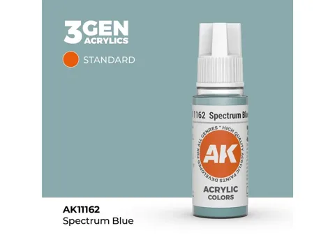 Lahvička akrylové barvy AK Acrylics 3GEN AK11162 spektrální modrá Spectrum Blue 17 ml