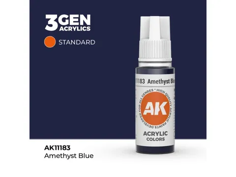 Lahvička akrylové barvy AK Acrylics 3GEN AK11183 ametystová modrá 17 ml