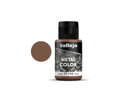 Lahvička metalické barvy Vallejo Metal Color 77710 měď (Copper) 32 ml