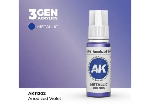 Lahvička akrylové barvy AK Interactive 3GEN AK11202 eloxovaná fialová (Anodized Violet) 17 ml