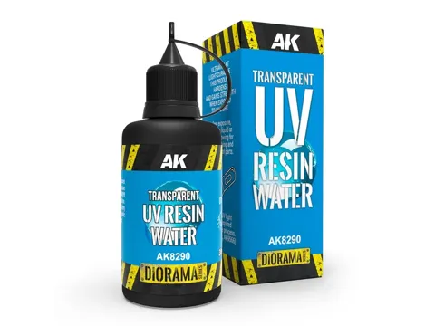 Balení AK Interactive Texturas AK8290 transparentní UV pryskyřice na vodu, 30 ml