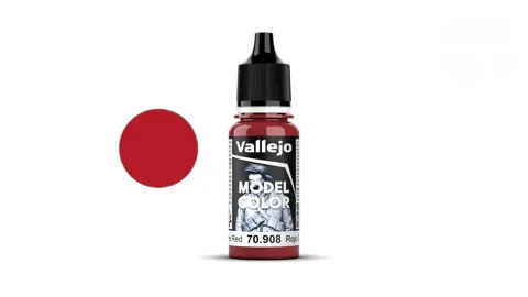 Lahvička akrylové barvy Vallejo Model Color 70908 karmínová červená matná 18 ml