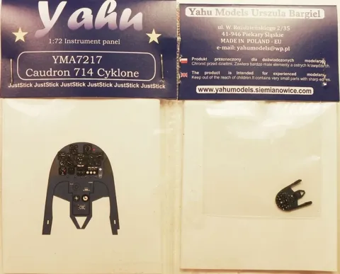 Barevná fotoleptaná přístrojová deska Yahu Models YMA7217 pro C.714 Cyclone v měřítku 1/72