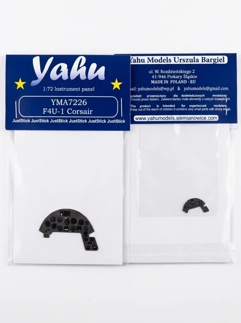 Barevný fotolept Yahu Models YMA7226 – přístrojová deska F4U Corsair v měřítku 1/72