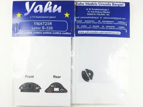 Barevný fotolept Yahu Models YMA7258 – přístrojová deska Letov S-328 v měřítku 1/72