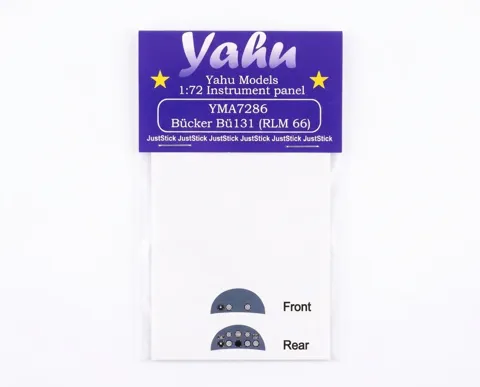 Fotolept Yahu Models YMA7286 – přístrojová deska Bücker Bü 131 v odstínu RLM 66, měřítko 1/72