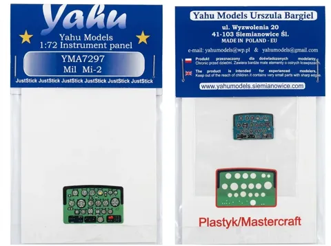 Barevný fotolept Yahu Models YMA7297 1/72 Mil Mi-2 – přístrojová deska kokpitu