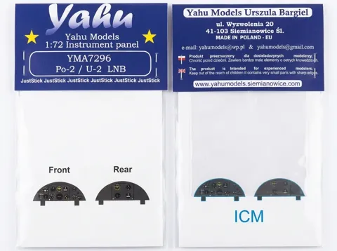 Barevná fotoleptaná přístrojová deska Yahu Models YMA7296 pro Po-2 / U-2 LNB v měřítku 1/72