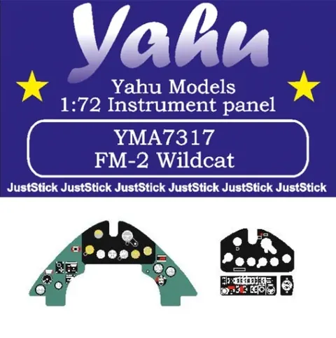 Barevný fotolept Yahu Models YMA7317 – přístrojová deska FM-2 Wildcat v měřítku 1/72