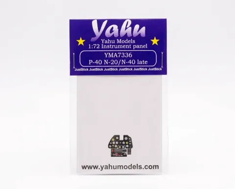 Barevná fotoleptaná přístrojová deska Yahu Models YMA7336 pro P-40 N late v měřítku 1/72