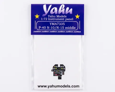 Barevná fotoleptaná přístrojová deska Yahu Models YMA7335 1/72 pro P-40N middle