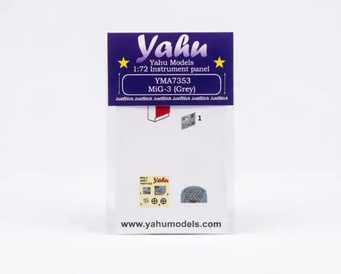 Barevná fotoleptaná přístrojová deska Yahu Models YMA7353 MiG-3 Early 1/72