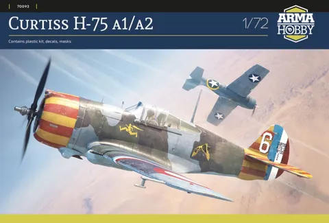 Krabice stavebnice Arma Hobby 70093 Curtiss H-75 A1/A2 v měřítku 1/72