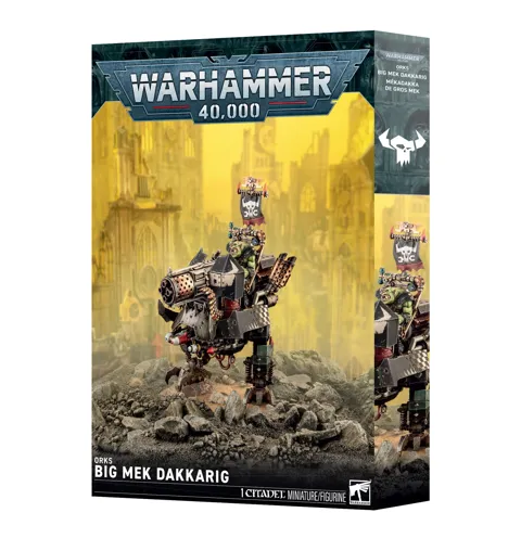 Plastiková stavebnice Games Workshop Warhammer 40,000 Orks: Big Mek Dakkarig s orkskou zbraňovou platformou
