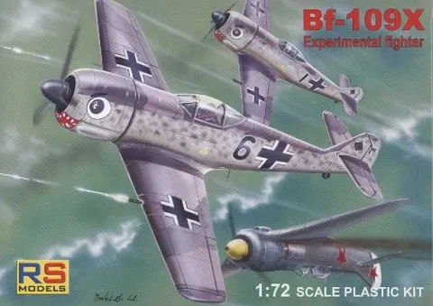 Krabice plastikové stavebnice RS Models 92085 Messerschmitt Bf 109 X v měřítku 1/72