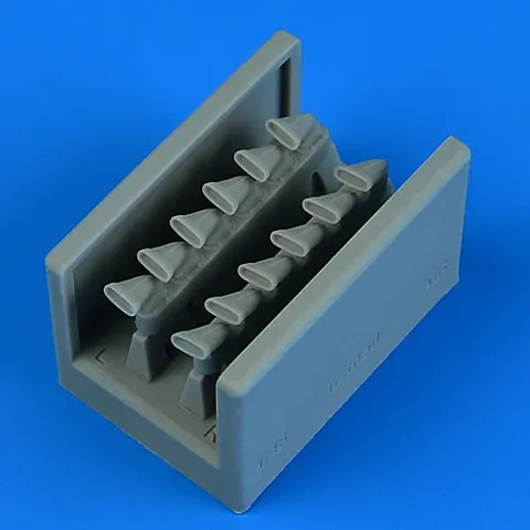 Resinové výfuky Quickboost QB49248 typu rybí ocas pro Spitfire Mk.IXe/TR.9 v měřítku 1/48