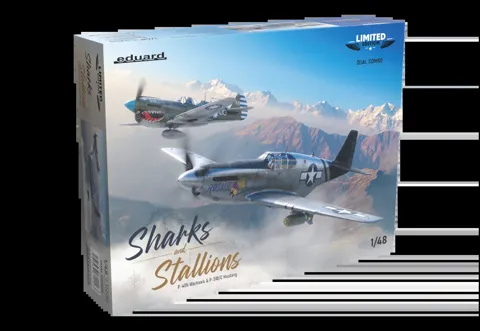 Krabice stavebnice Eduard 11200 Sharks and Stallions DUAL COMBO 1/48 s letouny P-40N a P-51B/C — obrázek 2