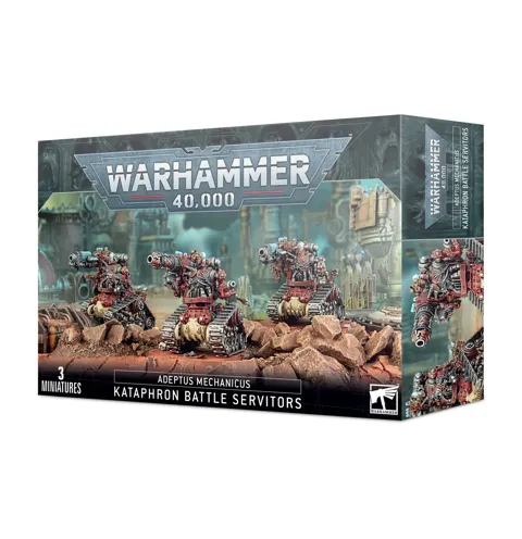 Plastiková sada Games Workshop Kataphron Battle Servitors pro Warhammer 40,000 – tři bojoví servitoři