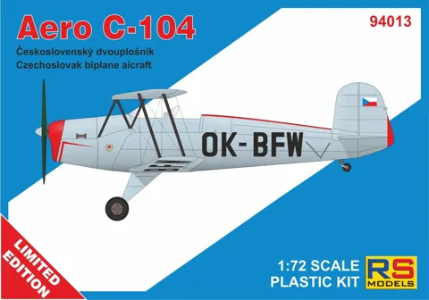Plastiková stavebnice RS Models 94013 Aero C-104 v měřítku 1/72