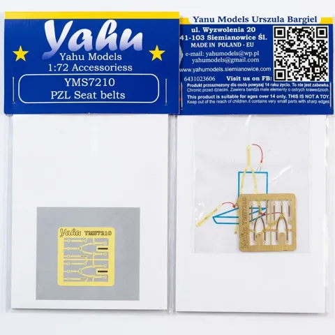 Fotoleptané bezpečnostní pásy Yahu Models YMS7210 PZL v měřítku 1/72
