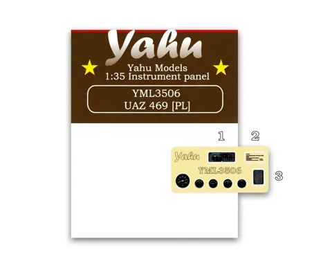Předbarvená přístrojová deska Yahu Models YML3506 UAZ 469 (PL) v měřítku 1/35