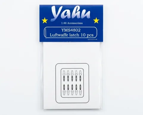 Fotolept Yahu Models YMS4802 Luftwaffe latch 1/48 – plát s kovovými uzávěry a západkami