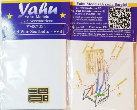 Fotoleptaný plát bezpečnostních pásů Yahu Models YMS7221 VVS v měřítku 1/72