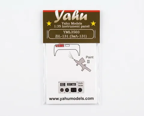 Předbarvený fotolept Yahu Models YML3503 přístrojová deska ZiL 131 v měřítku 1/35