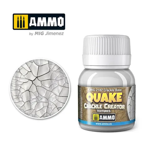 Kelímek texturové pasty AMMO Mig 2182 Quake Crackle Creator Textures Crackle Base 40 ml