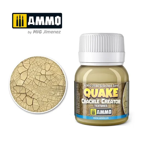 Kelímek texturní pasty AMMO Mig Quake Crackle Creator 2184 spálený písek 40 ml