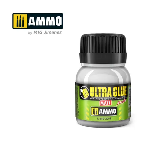 Lahvička akrylového lepidla AMMO Mig A.MIG-2058 Ultra Glue Matt 40 ml