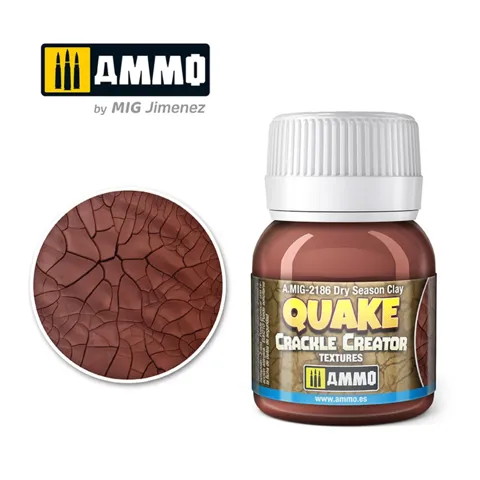 Kelímek texturní pasty AMMO Mig 2186 Quake Crackle Creator vyprahlá hlína (Dry Season Clay) 40 ml