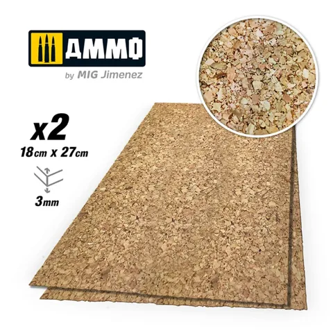 Syntetický korek AMMO Mig A.MIG-8843 Create Cork s hrubým zrnem 3 mm, 2 kusy v sáčku