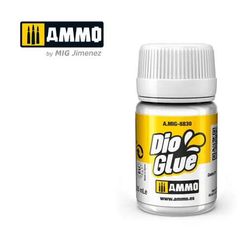 Kelímek lepidla AMMO Mig A.MIG-8830 DIO Glue 35 ml pro diorámata