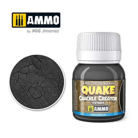 Dóza texturní pasty AMMO Mig Quake Crackle Creator A.MIG-2183 starý asfalt 40 ml