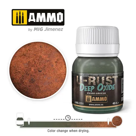Lahvička AMMO Mig A.MIG-2251 U-RUST temný oxid 40 ml pro efekty rzi