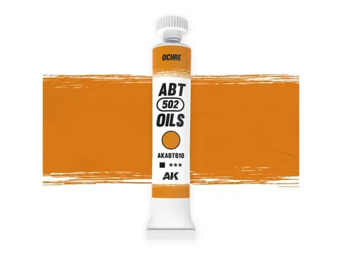Tuba olejové barvy AK Interactive Oil Paints ABT610 okrová 20 ml, řada ABT502