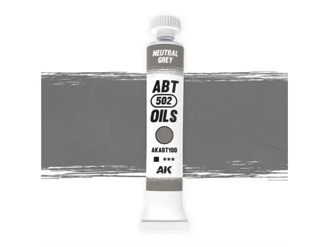 Tuba olejové barvy AK Interactive Oil Paints ABT100 neutrální šedá 20 ml