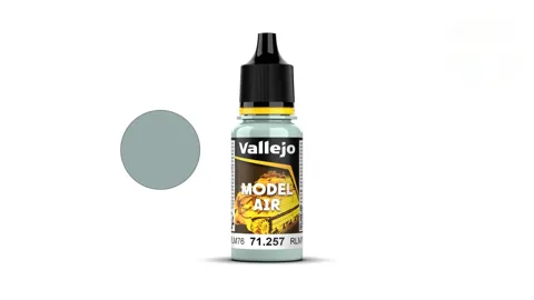 Lahvička akrylové barvy Vallejo Model Air 71257 světle modrá RLM76, 18 ml s kapátkem