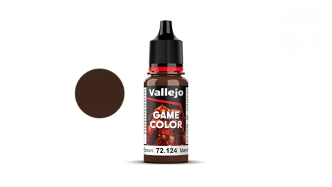 Lahvička akrylové barvy Vallejo Game Color 72124 gorgonská hnědá Gorgon Brown 18 ml