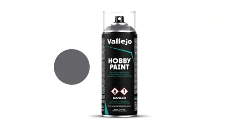 Sprej Vallejo Aerosol 28031 Fantasy Color Primer kovově šedá Gunmetal 400 ml