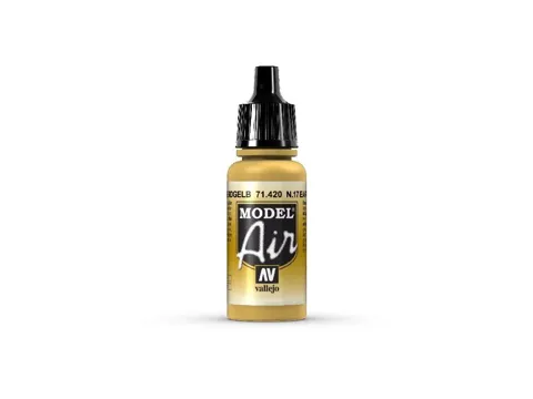 Lahvička akrylové barvy Vallejo Model Air 71420 N 17 zemitě žlutá 18 ml s kapátkem