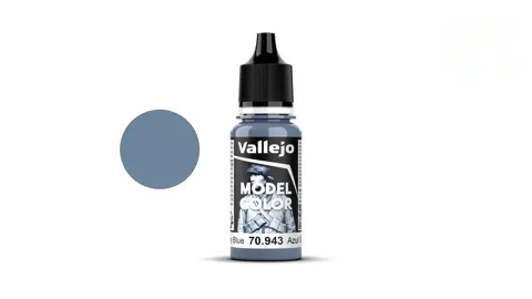 Lahvička akrylové barvy Vallejo Model Color 70943 šedomodrá matná (Grey Blue) 18 ml