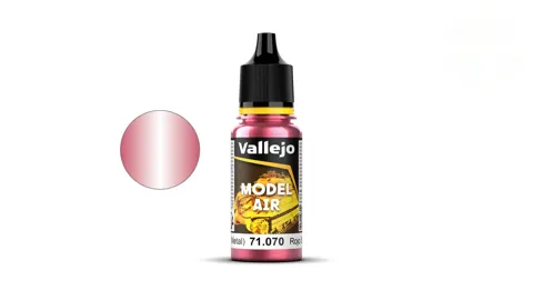 Lahvička akrylové barvy Vallejo Model Air 71070 signální červená 18 ml