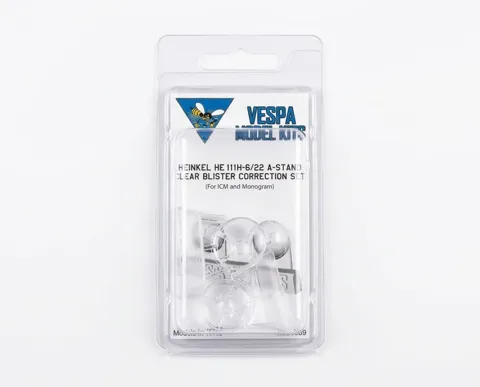 Čiré resinové díly přídě Vespa Model Kits VMKA48009 pro Heinkel He 111H-6/22 v měřítku 1/48