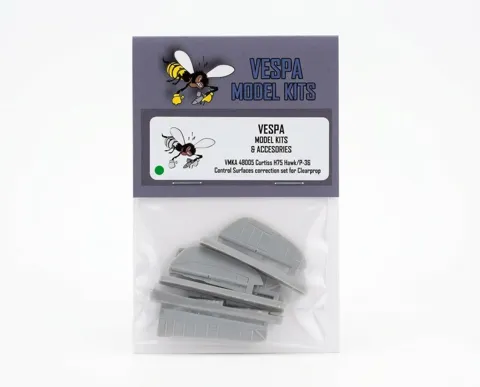 Resinová korekční sada řídicích ploch Vespa Model Kits VMKA48005 Curtiss H75 Hawk/P-36 v měřítku 1/48