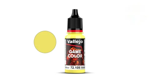 Lahvička akrylové barvy Vallejo Game Color 72109 toxická žlutá (Toxic Yellow) 18 ml