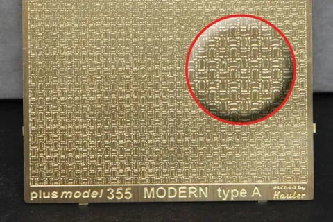 Fotoleptaný aršík Plus Model 355 plech s reliéfem, moderní typ A, měřítko 1/35