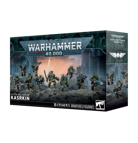 Balení Games Workshop Astra Militarum: Kasrkin s deseti plastovými miniaturami pro Warhammer 40,000