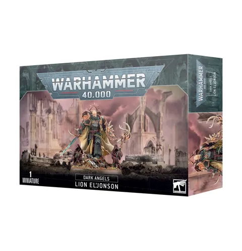 Plastový model Games Workshop Dark Angels: Lion El'Jonson pro Warhammer 40,000 s mečem a štítem